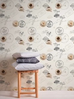 Profhome 943081-GU Papier peint pour cuisine et bain légèrement texturé mat 5,33 m2