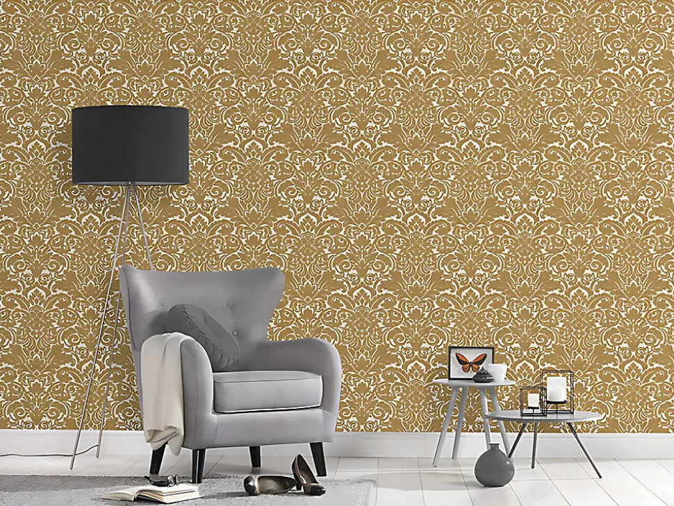 Profhome 335832-GU Papier peint baroque légèrement texturé mat 5,22 m2