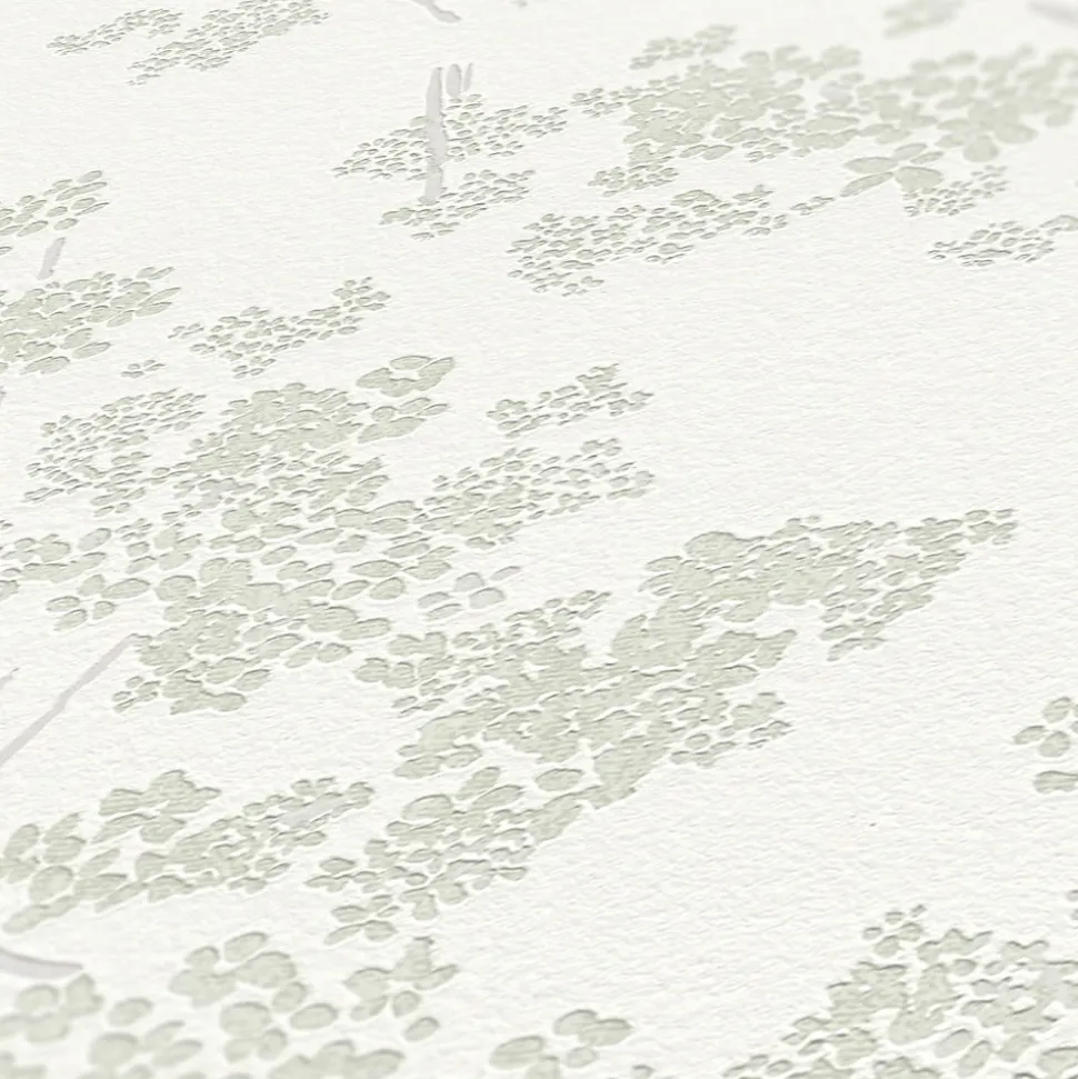 Profhome 395482-GU Papier peint floral texturé brillant 5,33 m2