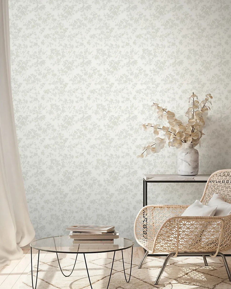 Profhome 395482-GU Papier peint floral texturé brillant 5,33 m2