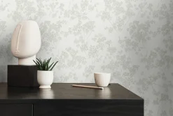 Profhome 395482-GU Papier peint floral texturé brillant 5,33 m2