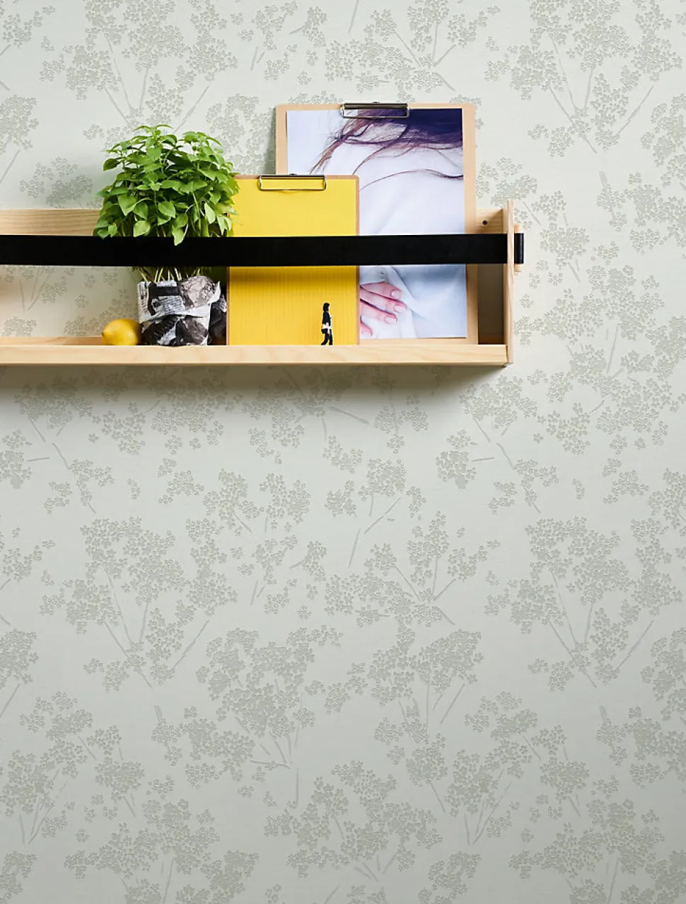 Profhome 395482-GU Papier peint floral texturé brillant 5,33 m2