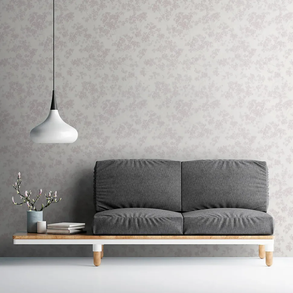 Profhome 395481-GU Papier peint floral texturé brillant 5,33 m2