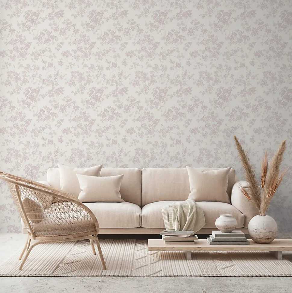 Profhome 395481-GU Papier peint floral texturé brillant 5,33 m2