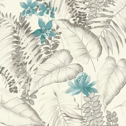 Profhome 372792-GU Papier peint floral lisse mat 5,33 m2