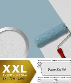 Profhome 577610-GU Papier peint aspect crépi légèrement texturé mat 26,5 m2