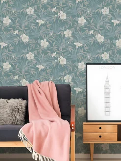 Profhome 380285-GU Papier peint floral légèrement texturé mat 5,33 m2