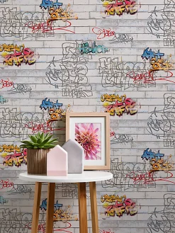 Profhome 935611-GU Papier peint à motifs graphiques légèrement texturé mat 5,33 m2