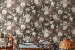 Profhome 388213-GU Papier peint floral légèrement texturé satiné 5,33 m2