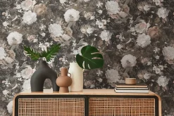 Profhome 388213-GU Papier peint floral légèrement texturé satiné 5,33 m2