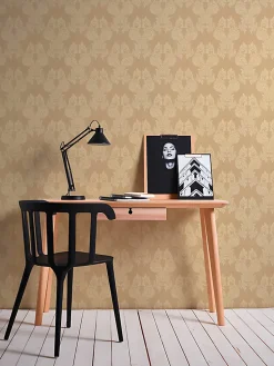 Profhome 956303-GU Papier peint aspect textile texturé mat 5,33 m2