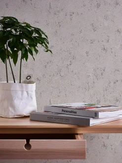 Profhome 393873-GU Papier peint aspect crépi texturé et des accents métalliques 5,33 m2