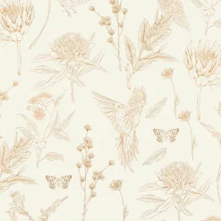 Profhome 394291-GU Papier peint moitf d'oiseaux légèrement texturé mat 5,33 m2