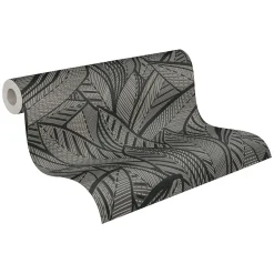 Profhome 399334-GU Papier peint à motifs graphiques légèrement texturé satiné 5,33 m2