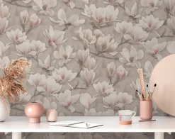 Profhome 396101-GU Papier peint floral légèrement texturé mat 5,33 m2