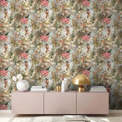 Profhome 381771-GU Papier peint floral lisse mat 5,33 m2