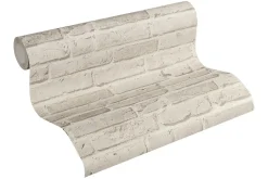Profhome 355813-GU Papier peint aspect pierre carrelage légèrement texturé mat 5,33 m2