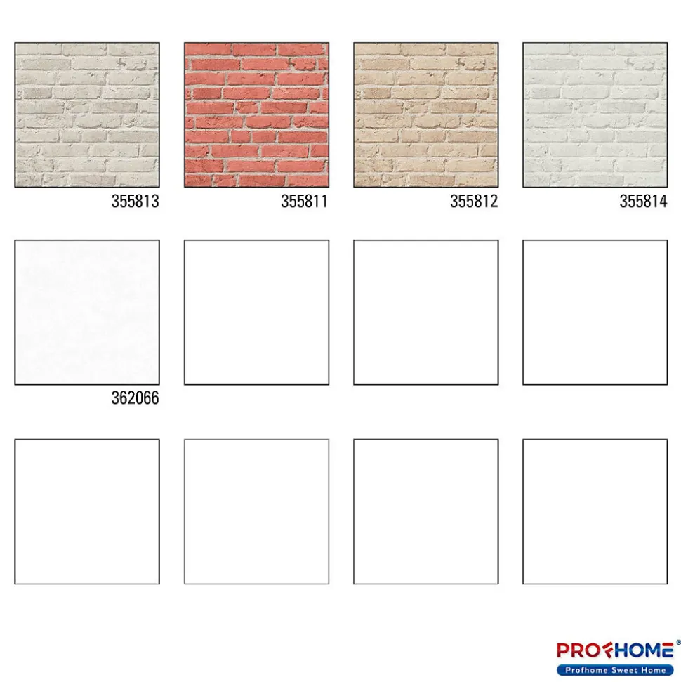 Profhome 355813-GU Papier peint aspect pierre carrelage légèrement texturé mat 5,33 m2