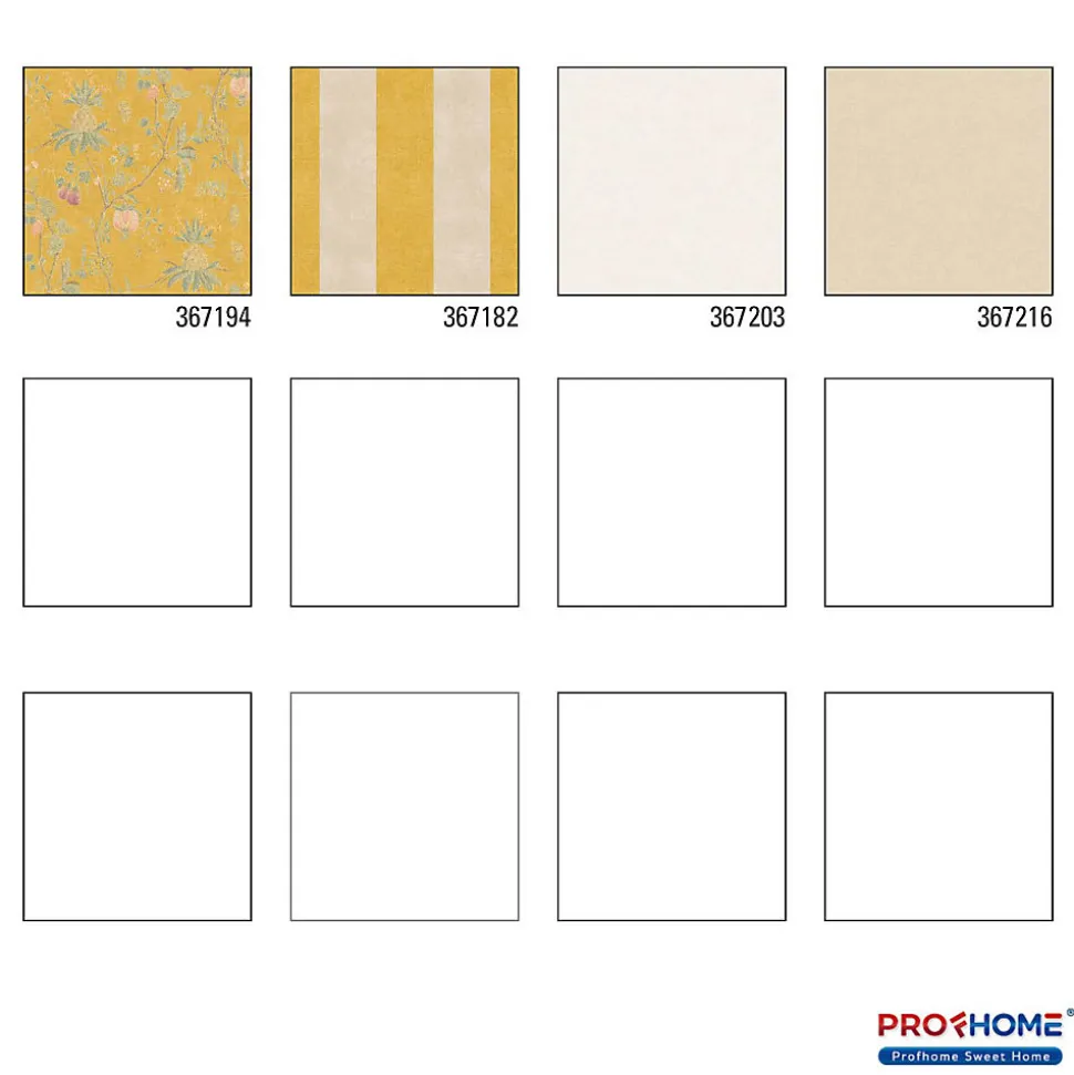 Profhome 367194-GU Papier peint floral légèrement texturé mat 5,33 m2