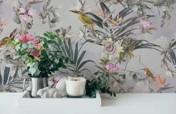 Profhome 381782-GU Papier peint floral lisse mat 5,33 m2