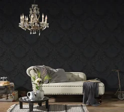 Profhome 552631-GU Papier peint baroque légèrement texturé mat 5,33 m2