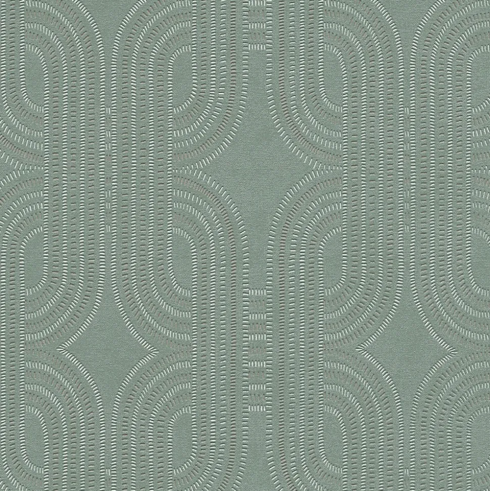 Profhome 399375-GU Papier peint rétro légèrement texturé et des accents métalliques 5,33 m2