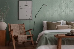 Profhome 399375-GU Papier peint rétro légèrement texturé et des accents métalliques 5,33 m2