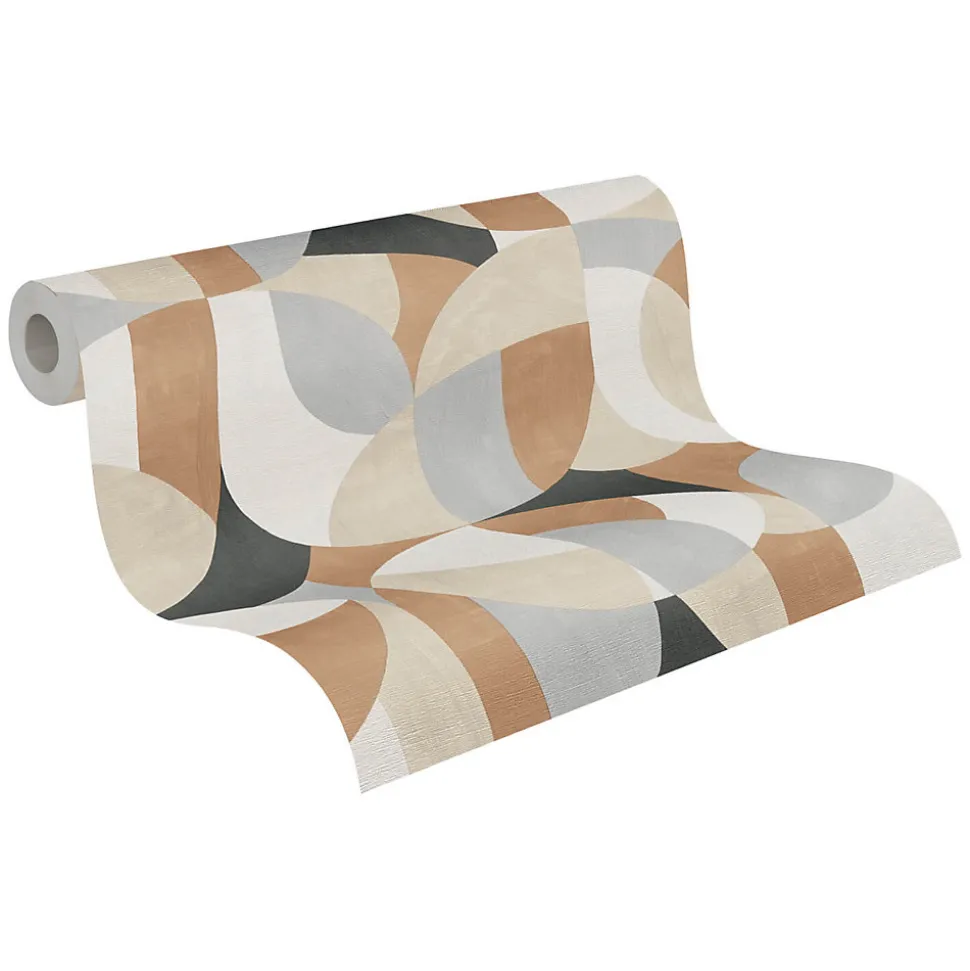 Profhome 399321-GU Papier peint rétro légèrement texturé mat 5,33 m2