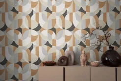 Profhome 399321-GU Papier peint rétro légèrement texturé mat 5,33 m2