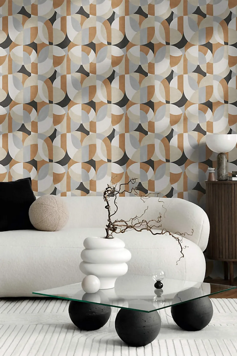 Profhome 399321-GU Papier peint rétro légèrement texturé mat 5,33 m2