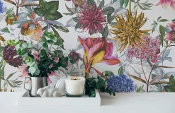 Profhome 381754-GU Papier peint floral lisse mat 5,33 m2