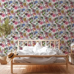 Profhome 381754-GU Papier peint floral lisse mat 5,33 m2