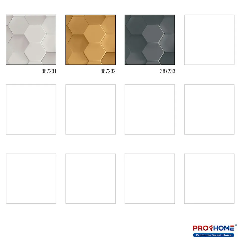 Profhome 387231-GU Papier peint pour cuisine et bain lisse mat 5,33 m2