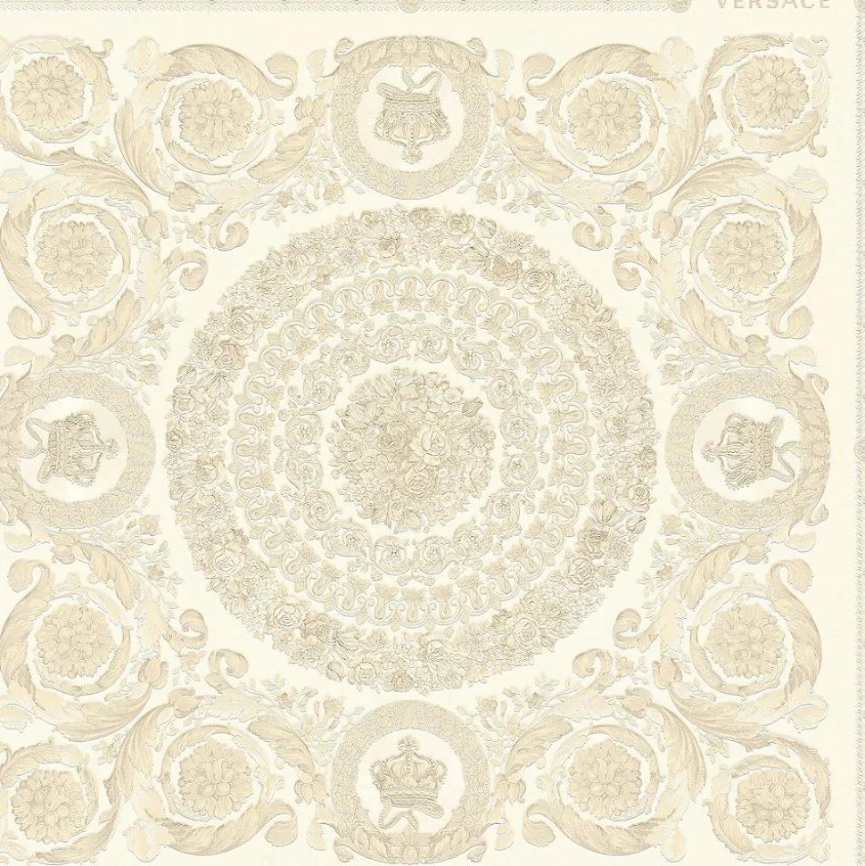 Profhome 370551-GU Papier peint baroque légèrement texturé brillant 7,035 m2