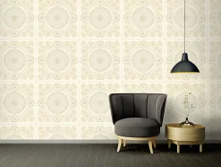 Profhome 370551-GU Papier peint baroque légèrement texturé brillant 7,035 m2