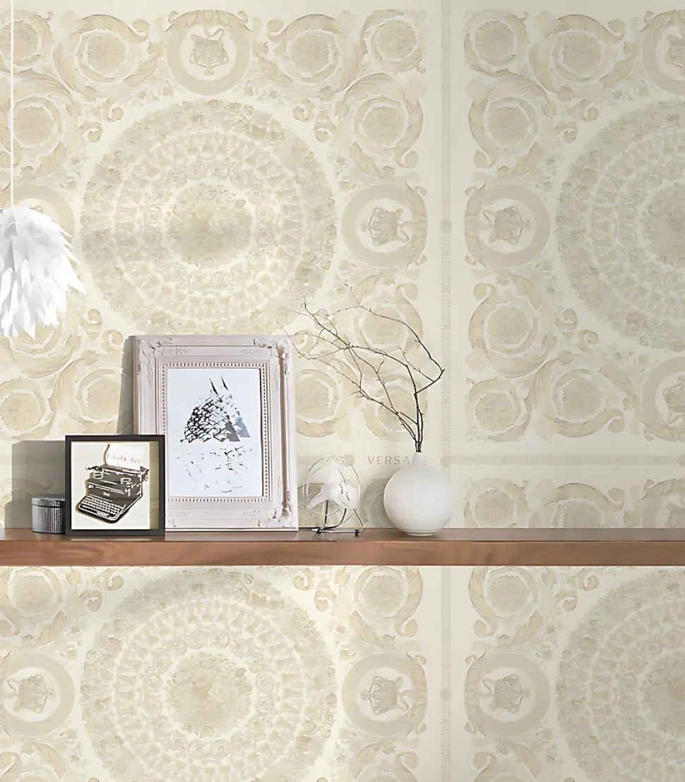 Profhome 370551-GU Papier peint baroque légèrement texturé brillant 7,035 m2