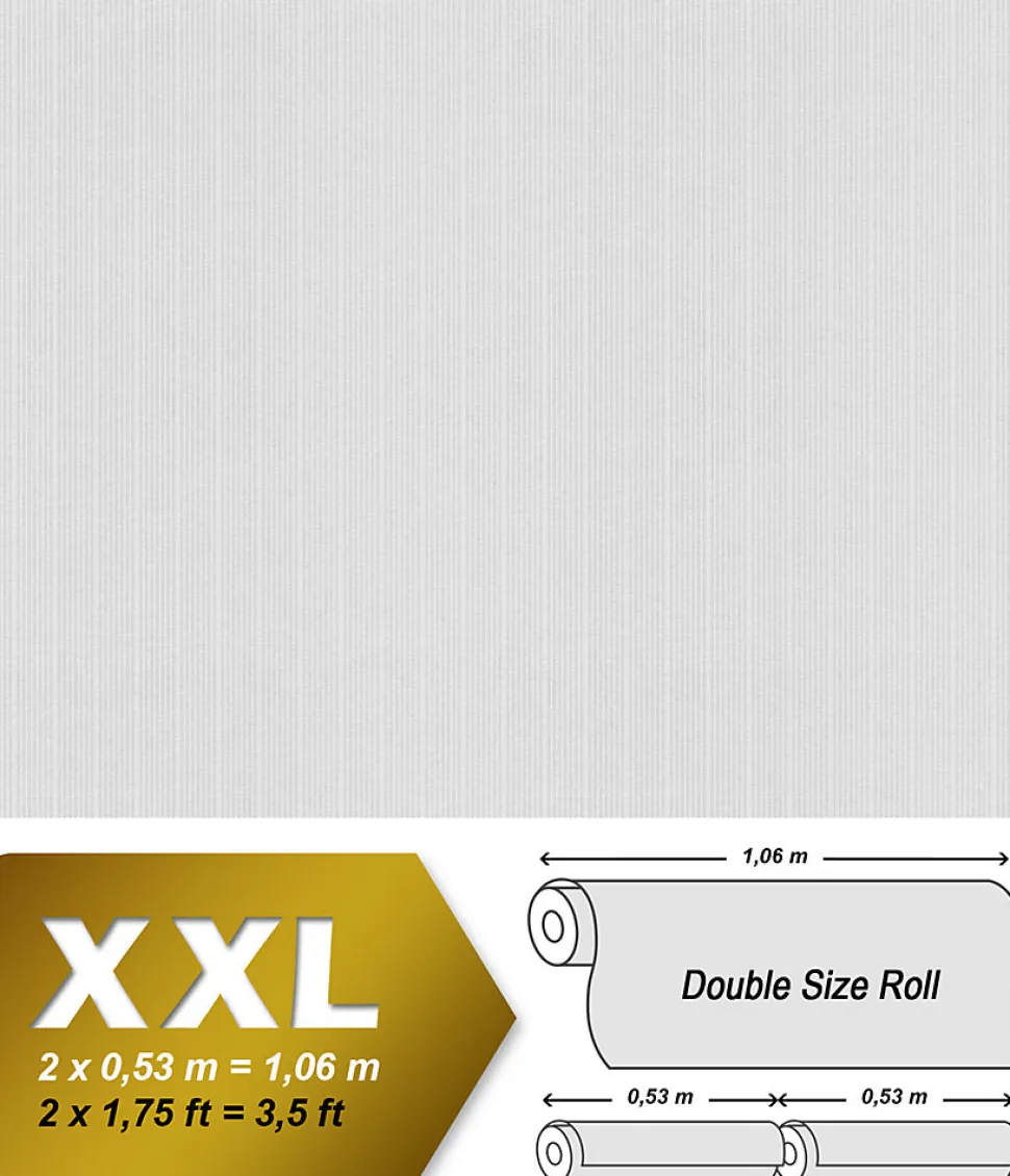 Profhome 644817-GU Papier peint à rayures texturé mat 26,5 m2