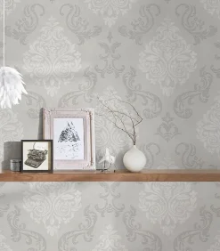 Profhome 953721-GU Papier peint baroque légèrement texturé effet métallique 5,33 m2