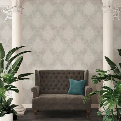 Profhome 953721-GU Papier peint baroque légèrement texturé effet métallique 5,33 m2