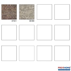 Profhome 371611-GU Papier peint aspect pierre carrelage lisse mat 5,33 m2