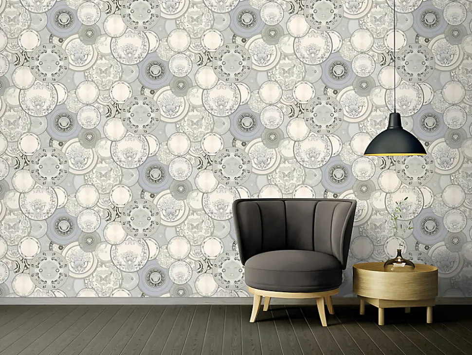 Profhome 349013-GU Papier peint de luxe exclusif légèrement texturé brillant 7,035 m2