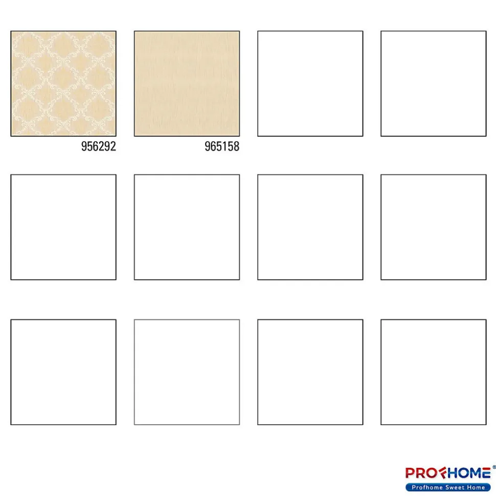 Profhome 956292-GU Papier peint aspect textile texturé mat 5,33 m2