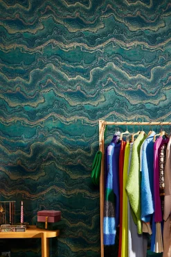 Profhome 396593-GU Papier peint à motifs graphiques texturé et un effet métallique 5,33 m2