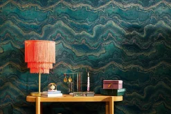 Profhome 396593-GU Papier peint à motifs graphiques texturé et un effet métallique 5,33 m2