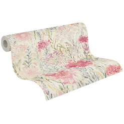 Profhome 396952-GU Papier peint floral légèrement texturé mat 5,33 m2