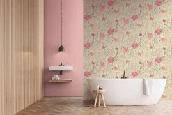Profhome 396952-GU Papier peint floral légèrement texturé mat 5,33 m2