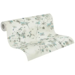 Profhome 387262-GU Papier peint floral lisse mat 5,33 m2