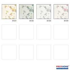Profhome 387262-GU Papier peint floral lisse mat 5,33 m2