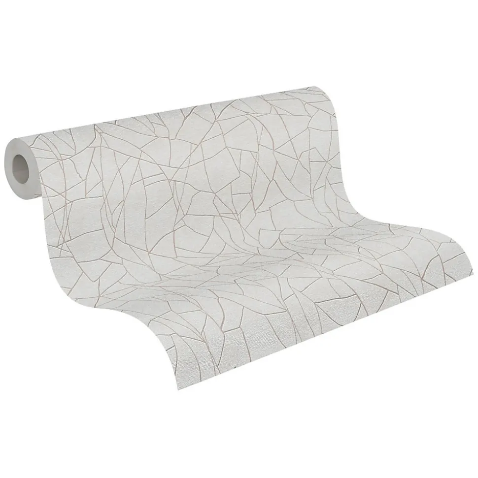 Profhome 399341-GU Papier peint à motifs graphiques légèrement texturé satiné 5,33 m2