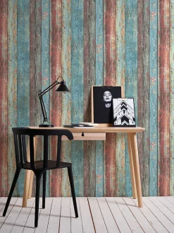 Profhome 307231-GU Papier peint aspect bois lisse mat 5,33 m2